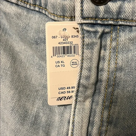 Aerie Light Blue Jean Shorts - Picture 2 of 3